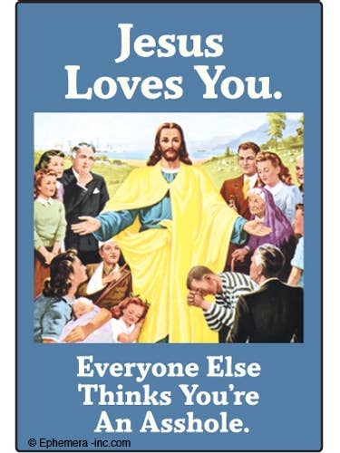 Magnet: Jesus loves you. Everyone else thinks for wholesale by Ephemera