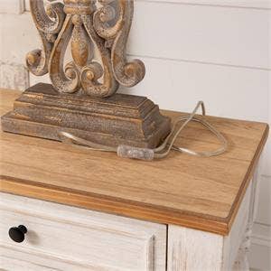 Audrey's Home & Gift - Vendita all'ingrosso Lampada da scrivania/d'accento - Lampada - Stile Fleur-de-Lis, paralume nero (PC)1