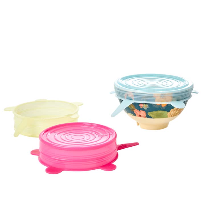 Couvercle en silicone pour petit bol en 3 couleurs assorties pour la vente par RicebyRice