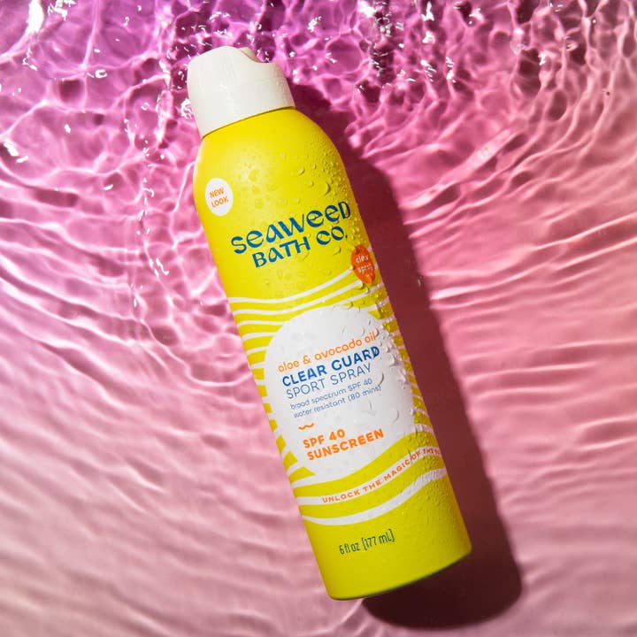 Clear Guard Sport Spray SPF 40 for wholesale by Seaweed Bath Co.