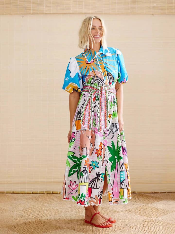 Pattern 2025 NEW Linen Print Dress EuroStyle for Beyond for wholesale on Faire11