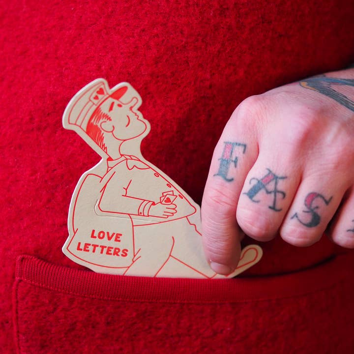 Carte de Saint-Valentin de Hank le facteur pour la vente par soch and co