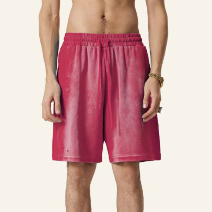 Herr Vintage Gradient Bomull Träningsshorts. för wholesale av particleactive