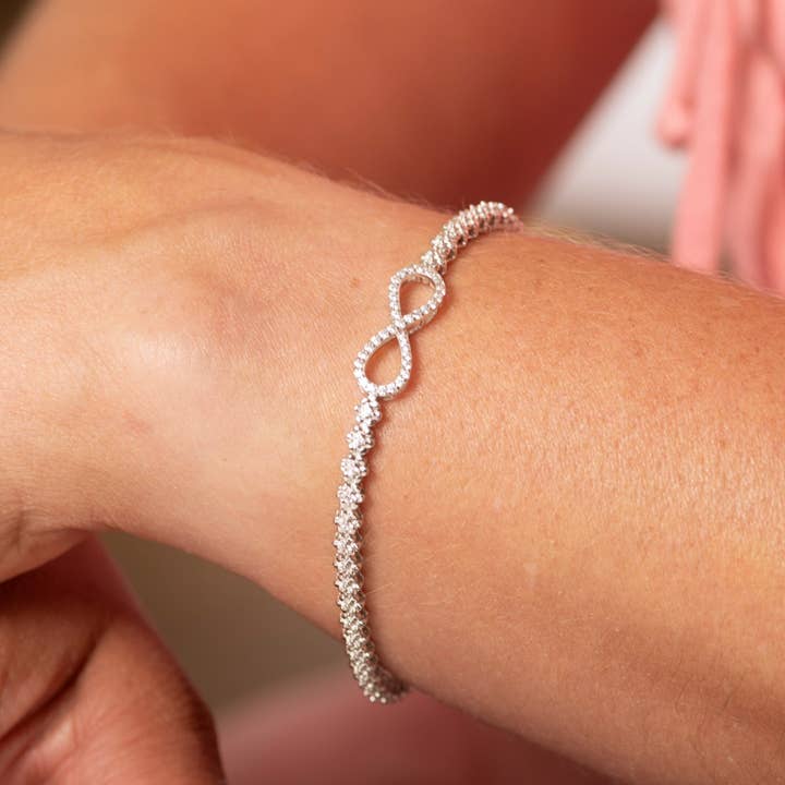 Infinity Bracelet l Silver & Gold for wholesale by Annabel Jewellery
