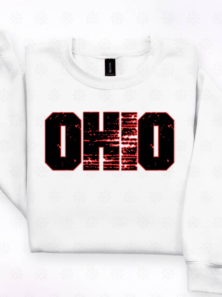 Ohio Grunge Sweatshirt for wholesale by Gambi's Tees