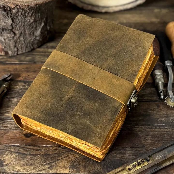 Libro de Hechizos en Blanco de Sombras Grimoire de Cuero Vintage para venta al por mayor de Billion Brothers