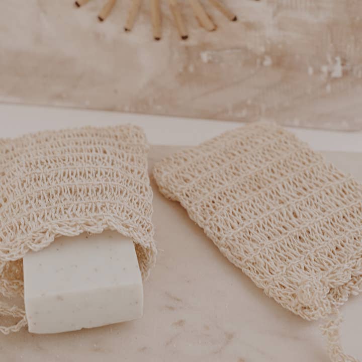 AspenOvations – wholesale Bath pouf/sponge – Handmade Agave Fiber Exfoliating Sponge Natural/ B-SOAP-BAG (Copy)1