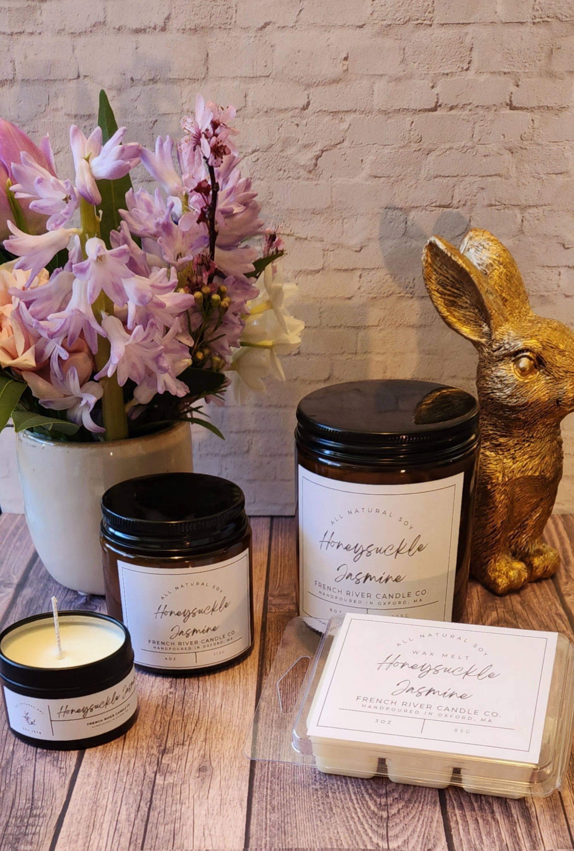 French River Candle Co. - Vendita all'ingrosso Candela in vasetto - Candela profumata alla soia Honeysuckle Jas2