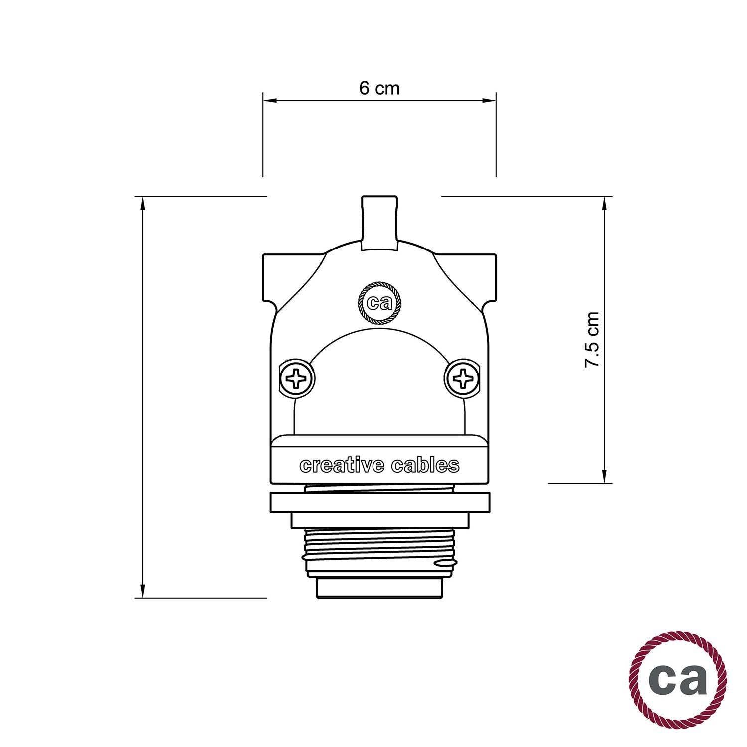LIGHTINUP S.R.L. – Großhandel Außen-/Gartenleuchten – Eiva-2, Außenlampenfassung mit doppeltem Ausgang IP65 Fassung E279