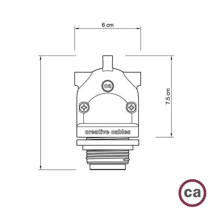 LIGHTINUP S.R.L. – Großhandel Außen-/Gartenleuchten – Eiva-2, Außenlampenfassung mit doppeltem Ausgang IP65 Fassung E279