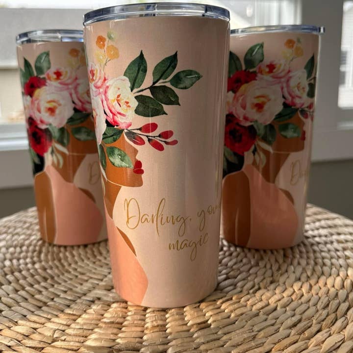 Black Women Tumbler, Inclusive drinkware, Coffee or Tea shop for wholesale by Urban Chic Living