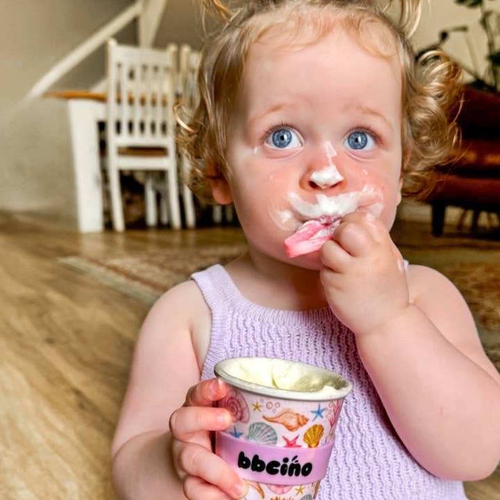 BBcino - Wholesale Drinking glass/cup – Kids & Baby - Shell, YEAH! Babycino Cup - 120ml (STRAW INCLUDED)3