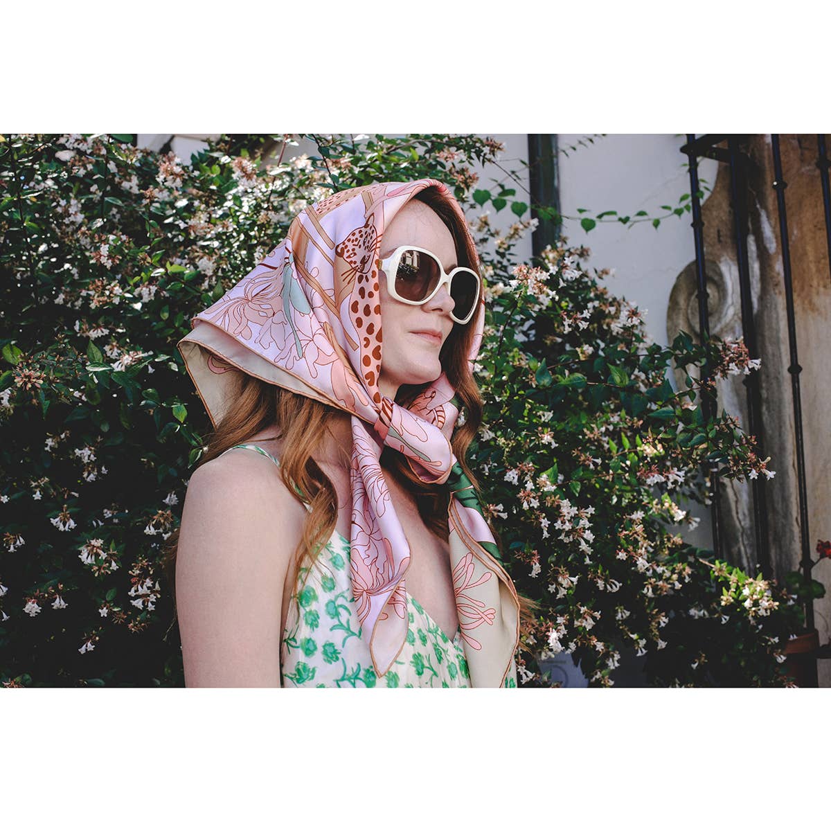 Jessie Zhao New York – wholesale Scarf – Women's – Double Sided Silk Scarf Of Jungle Gathering10