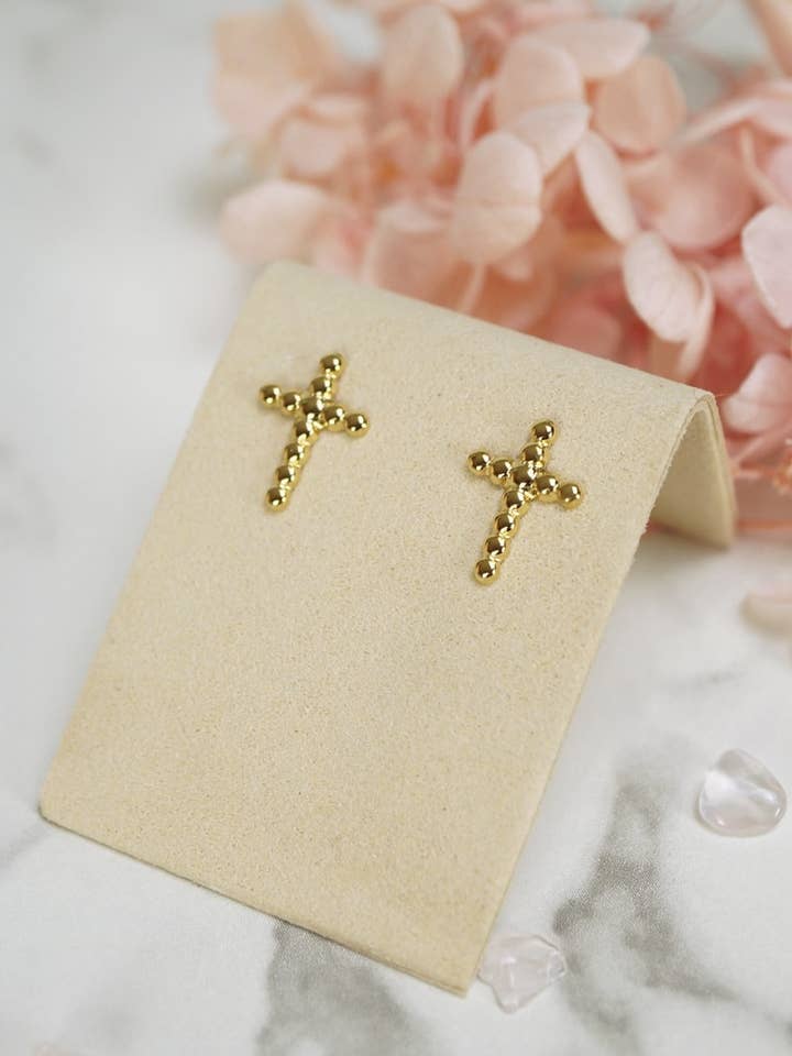Stainless Steel Cross Earrings for wholesale by Victoria Moda