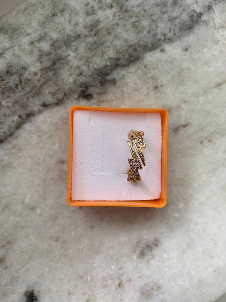 Flash-ring i silver 925 med guldbeläggning för wholesale av Ohhheylovely