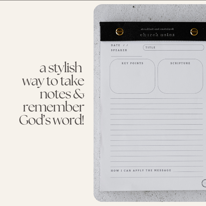 Steadfast and Sustained - Wholesale Notepad - Church Notes Notepad10