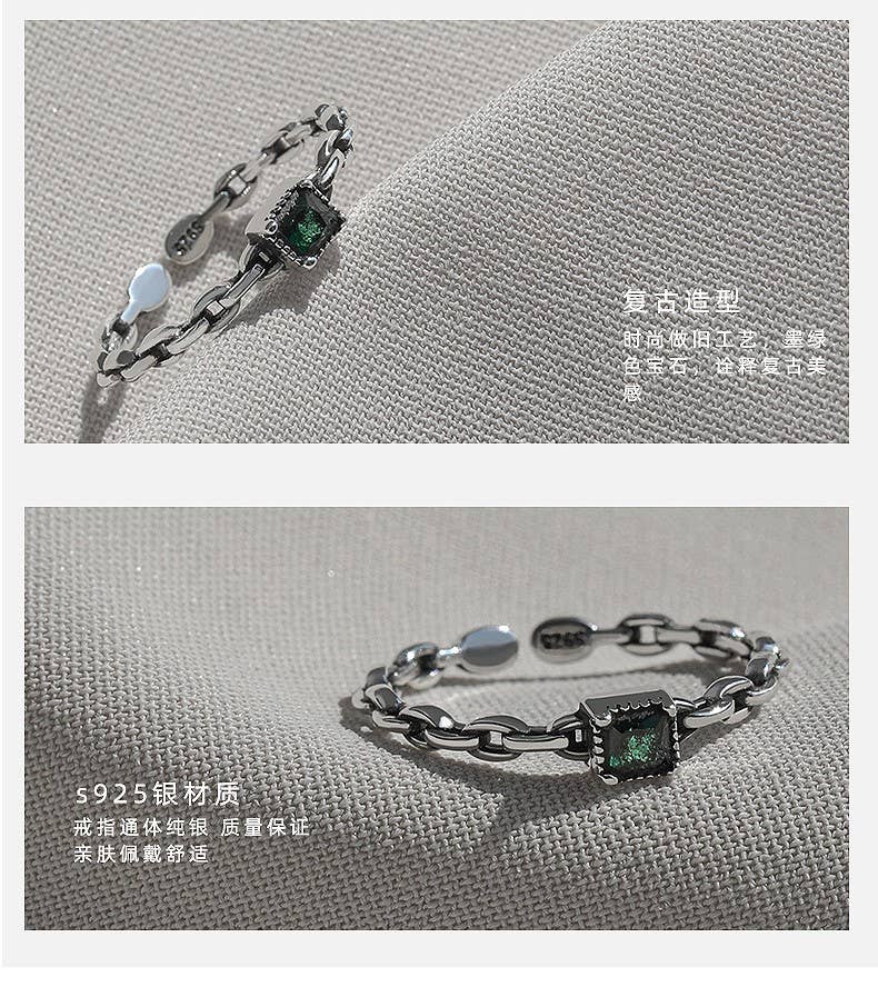 Gemscape UK – wholesale Single stone/solitaire ring – Simple Silver Ring with stone centre - Chic Jewelry6