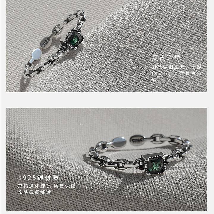 Gemscape UK – wholesale Single stone/solitaire ring – Simple Silver Ring with stone centre - Chic Jewelry6