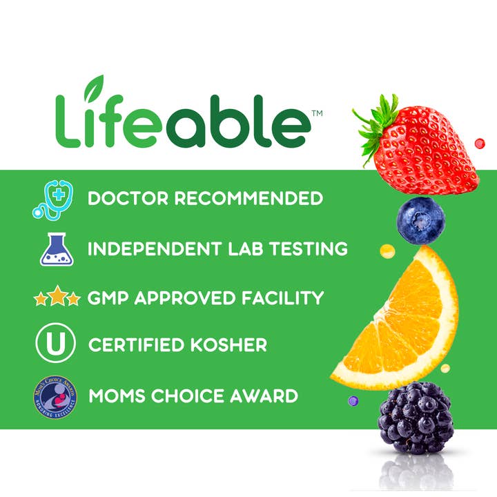 Lifeable - Wholesale Oral Supplement/Vitamin - Lifeable Iron for Kids 10 mg + Vit C Gummies, Iron Levels