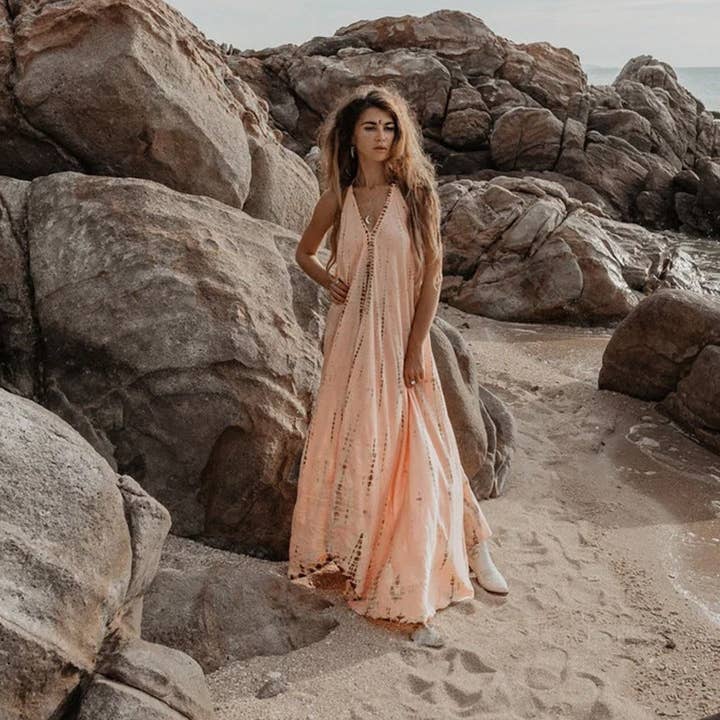 Robe imprimée dos nu Skyla BOHO pour la vente par Revella The Label