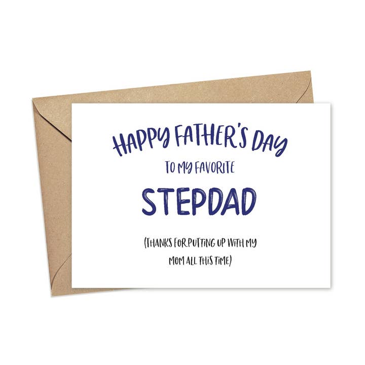 Stepdad Father's Day | A2 for wholesale by Lost In Lettering