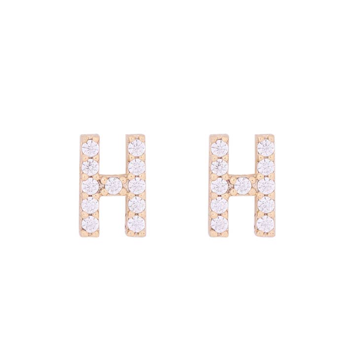 MYS Wholesale Inc - Wholesale Stud/Post Earrings - Cubic Zirconia Initial Earrings15