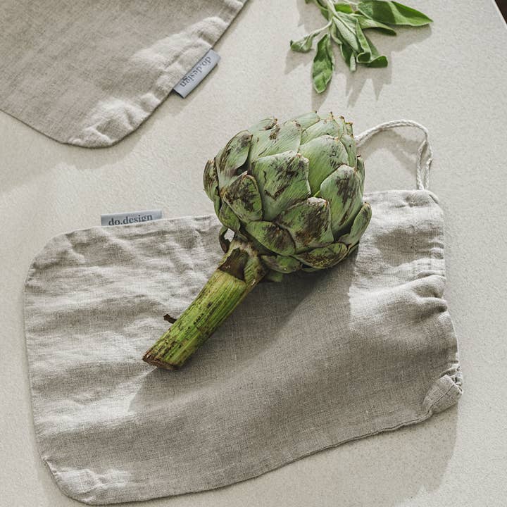 dodesign - Venta al por mayor Bolsa/envoltorio de alimentos - Bolsa para guardar pan, natural, grande (30 x 40 cm), 100% lino