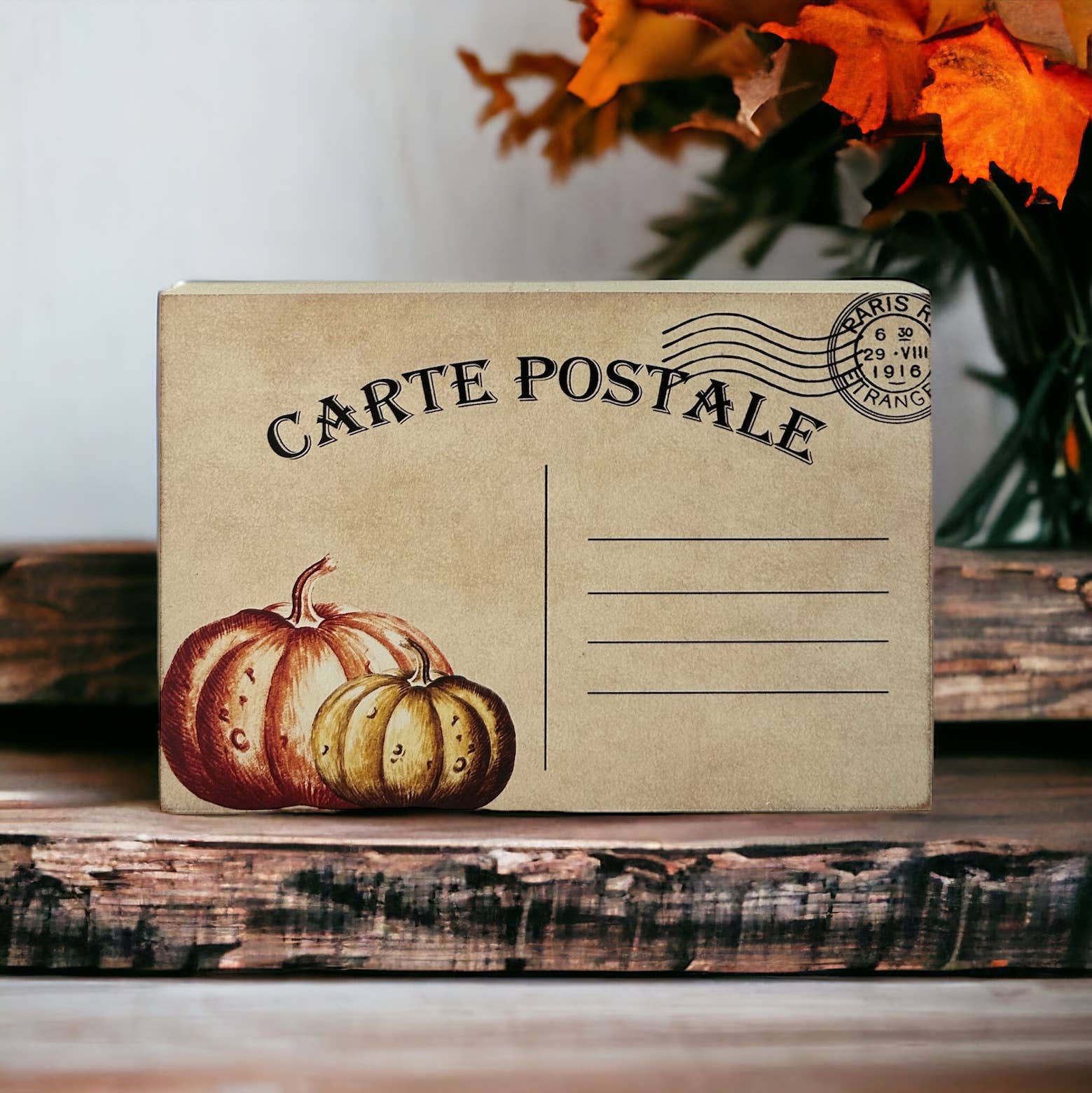 Inkwood Crafters - Wholesale Sign - Vintage Style Wood “Postcards” - Fall/Autumn Home Accents3