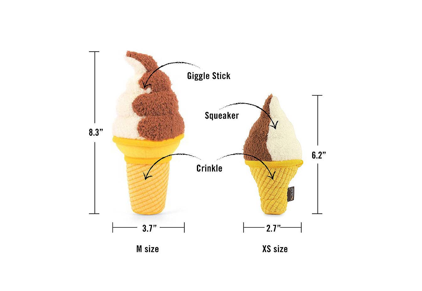 P.L.A.Y. Pet Lifestyle and You - Wholesale Pet Plush Toy - Dog - Snack Attack Swirls n' Slobbers Soft Serve1