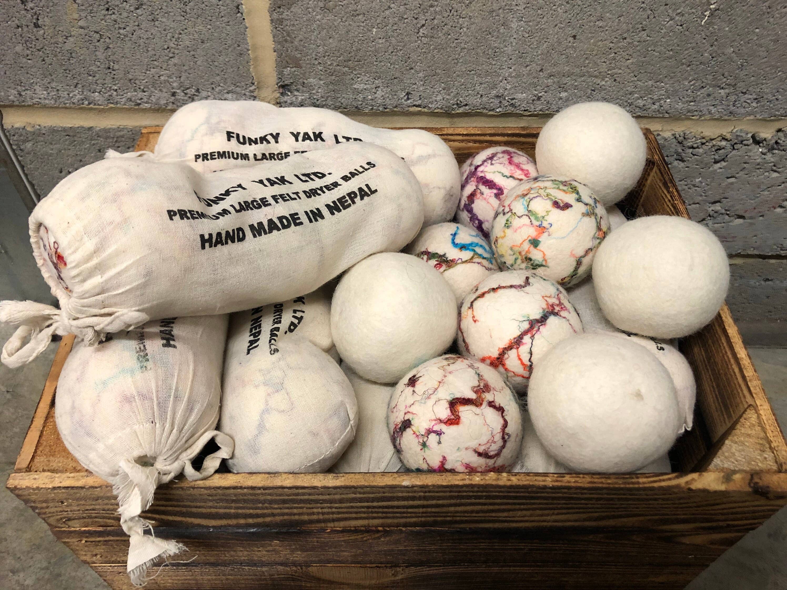 Funky Yak Ltd – wholesale Dryer balls – Handmade Eco Friendly Reusable Felt Dryer Ball6