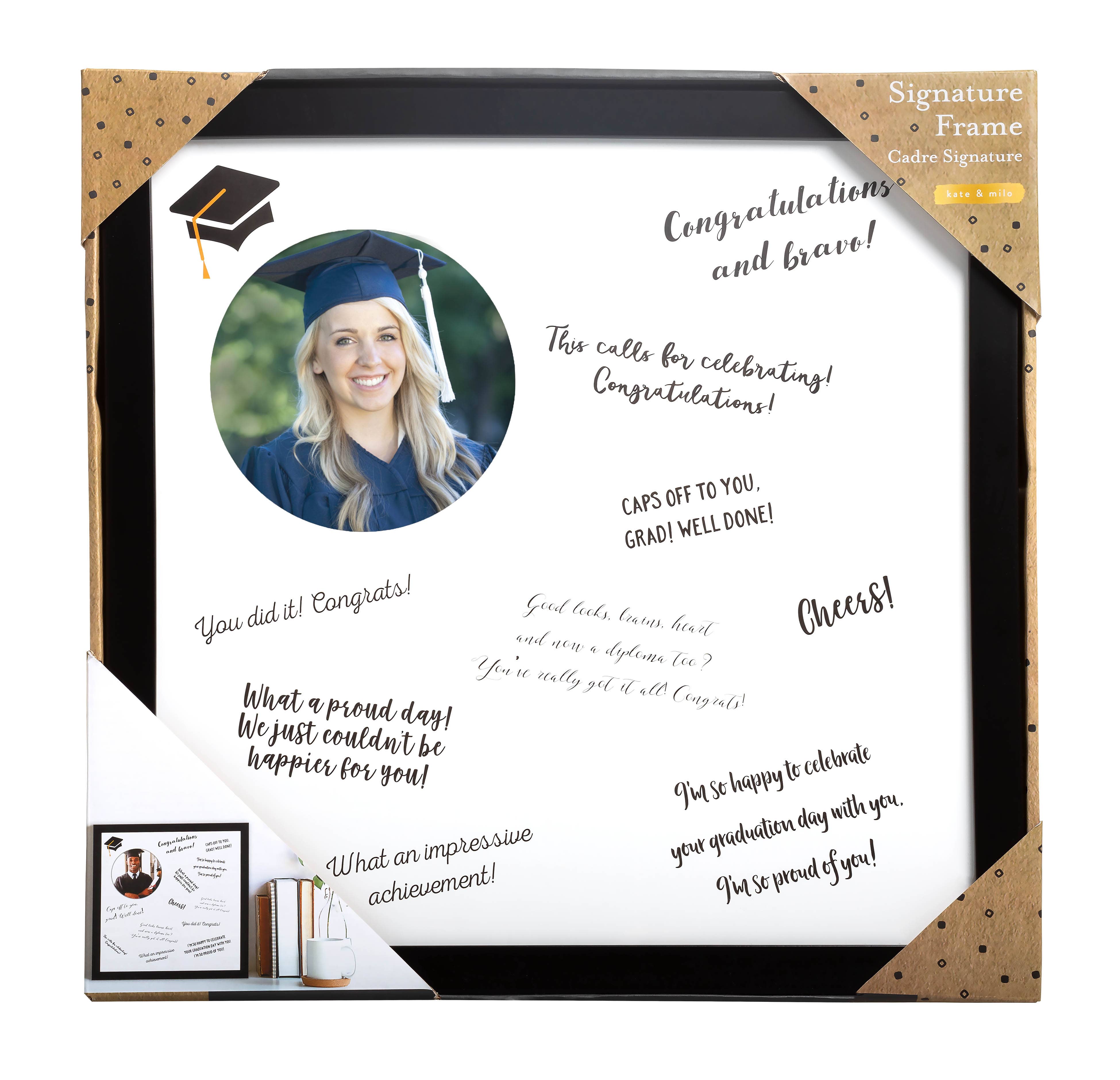 Kate & Milo - Wholesale Picture Frame - Graduation Signature Guest Book Frame, Graduation Gifts 20255