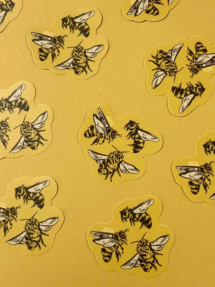 Bees Sticker for wholesale by Solstice Handmade