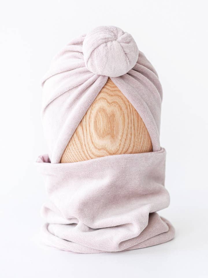 Velvet Old Pink Snood for engroshandel hos Looks by Luks