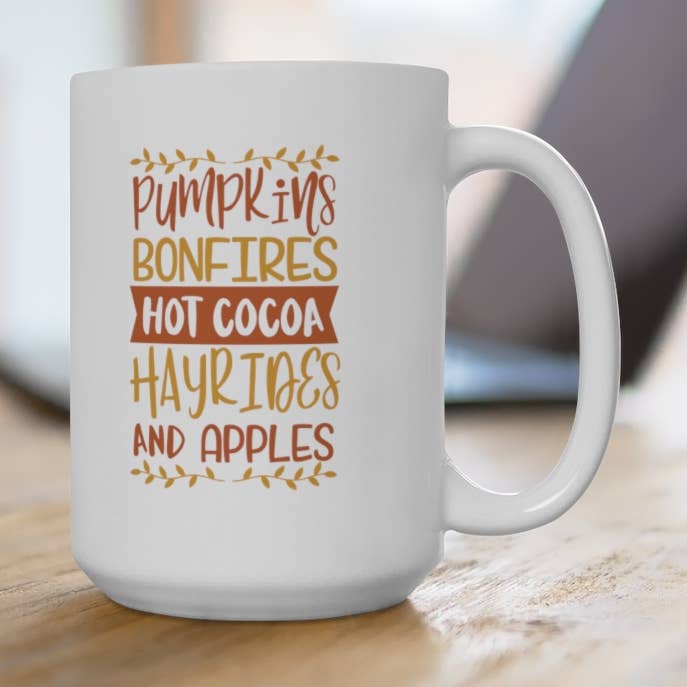 A List of Fall Things Mug for wholesale by Erin Decker Creative