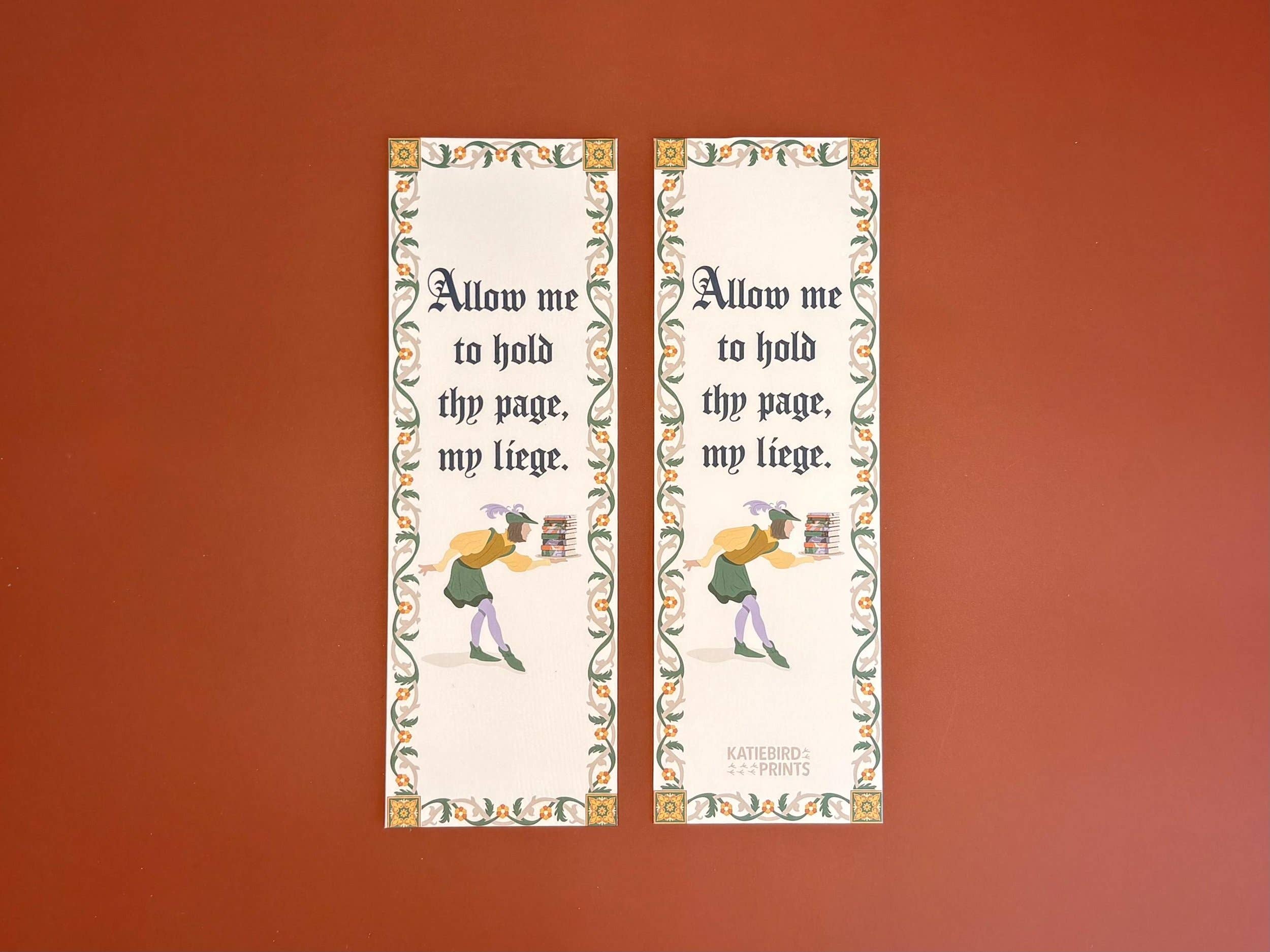 Katiebird Prints - Wholesale Bookmark - Medieval Knight Bookmark - Renaissance Middle Ages Gift3