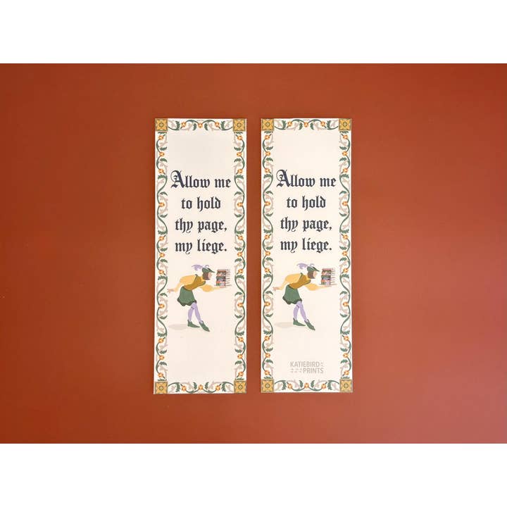 Katiebird Prints - Wholesale Bookmark - Medieval Knight Bookmark - Renaissance Middle Ages Gift3