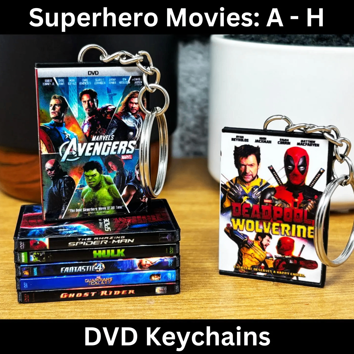 BitsyLabs - Wholesale Keychain - Unisex - Superhero Movie (A-H) Keychains0