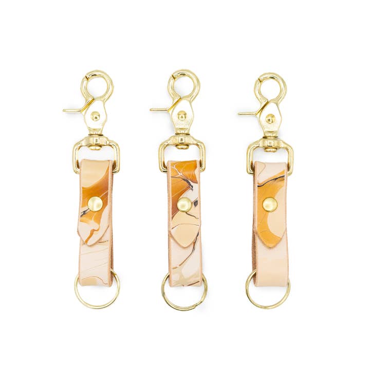 Glad & Young Studio – wholesale Keychain – Women's – Swivel Snap Keychain - Marbled Palettes2