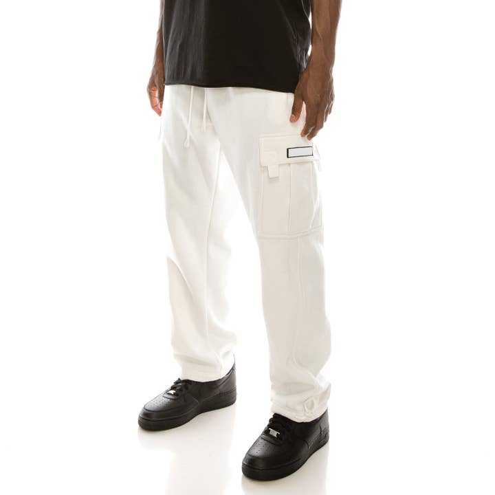 Victorious - Wholesale Pants - Men's - FL77 SOLID FLEECE HEAVYWEIGHT CARGO SWEATPANTS (OPEN PACK)6