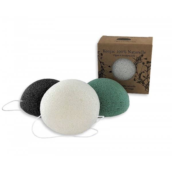 LS GROUP - Wholesale Bath Pouf/Sponge - Set of 18 konjac sponges - 3 colors