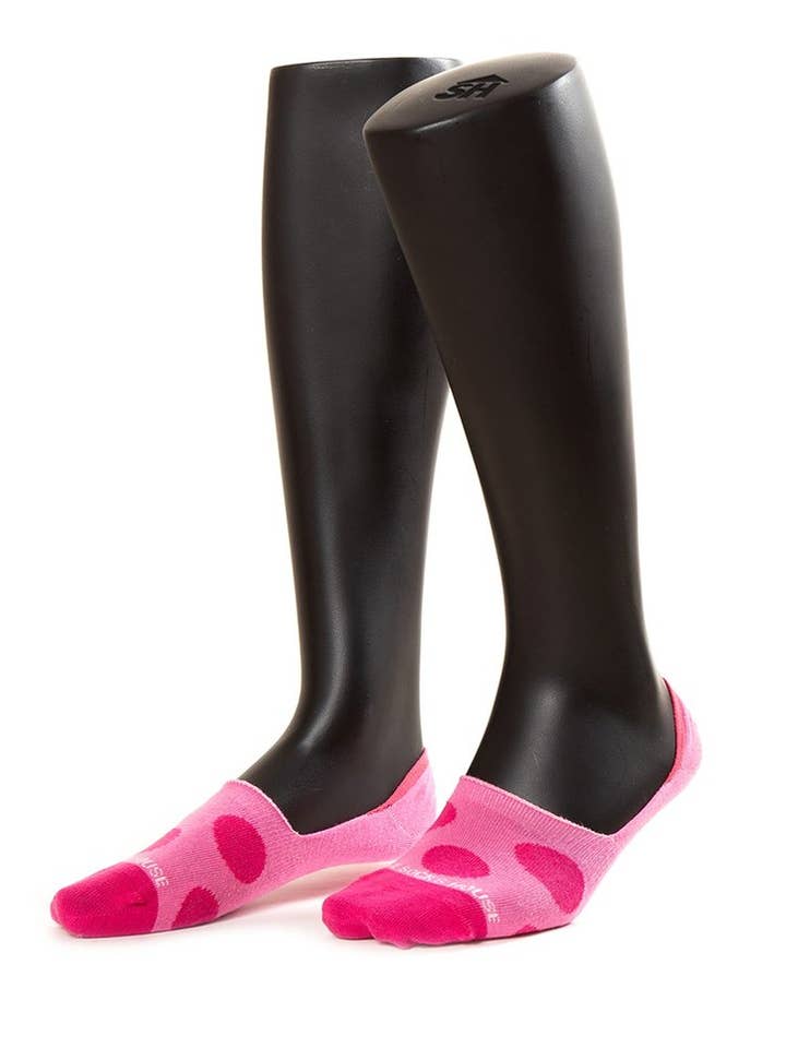 Footie con diseño de lunares rosados para venta al por mayor de CalzeMie