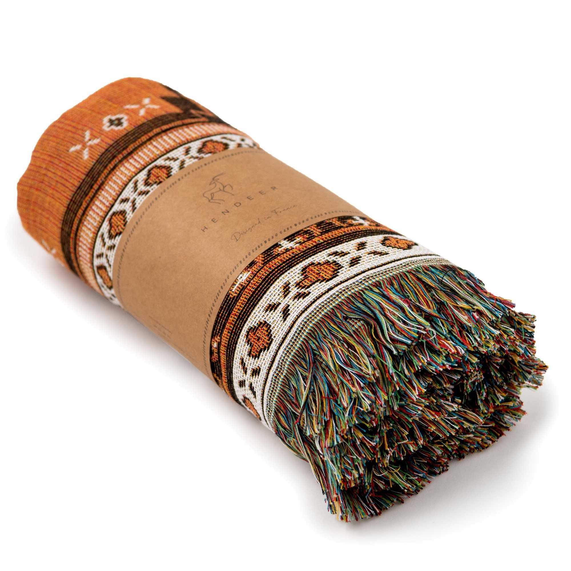 HENDEER – wholesale Picknickfilt – 'Norwegian Wood' Vävd picknick/kasta7