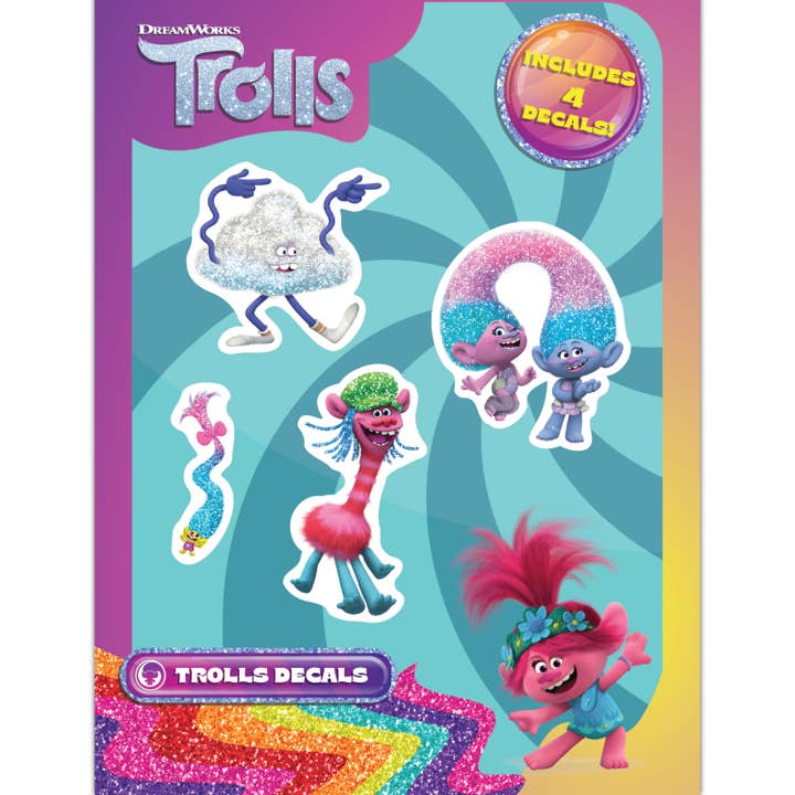 Licensed Universal Studios Trolls Car Sticker Decal for wholesale by Decalcomania