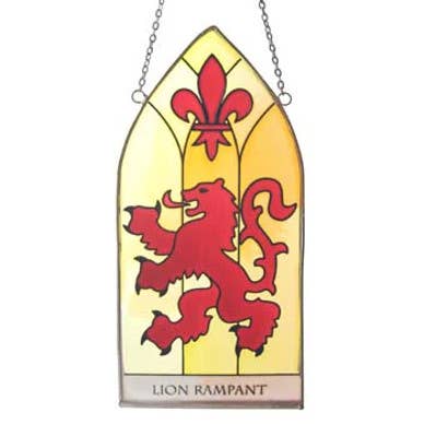 Panel de vidrio gótico Lion Rampant para venta al por mayor de Dublin Gift Company