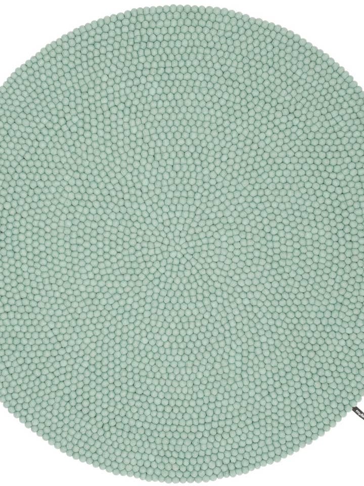 Fine felt ball rug round 100% wool for wholesale by myfelt
