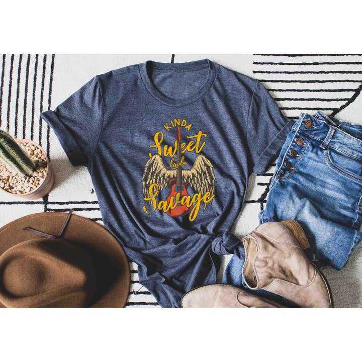 Kinda Sweet Kinda Savage Guitar for wholesale by Great Tees