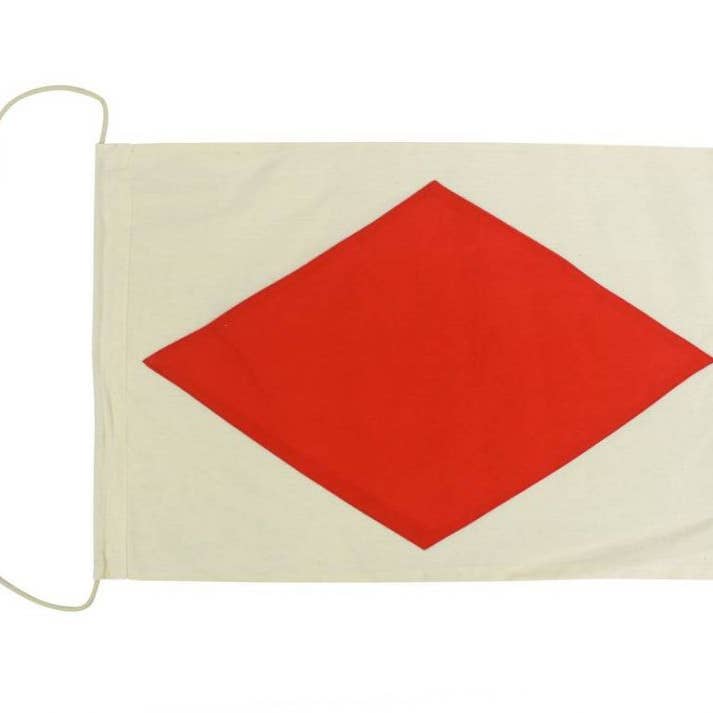 Letra F tela decoración de bandera de alfabeto náutico de 20 pulgadas para venta al por mayor de Hampton Nautical