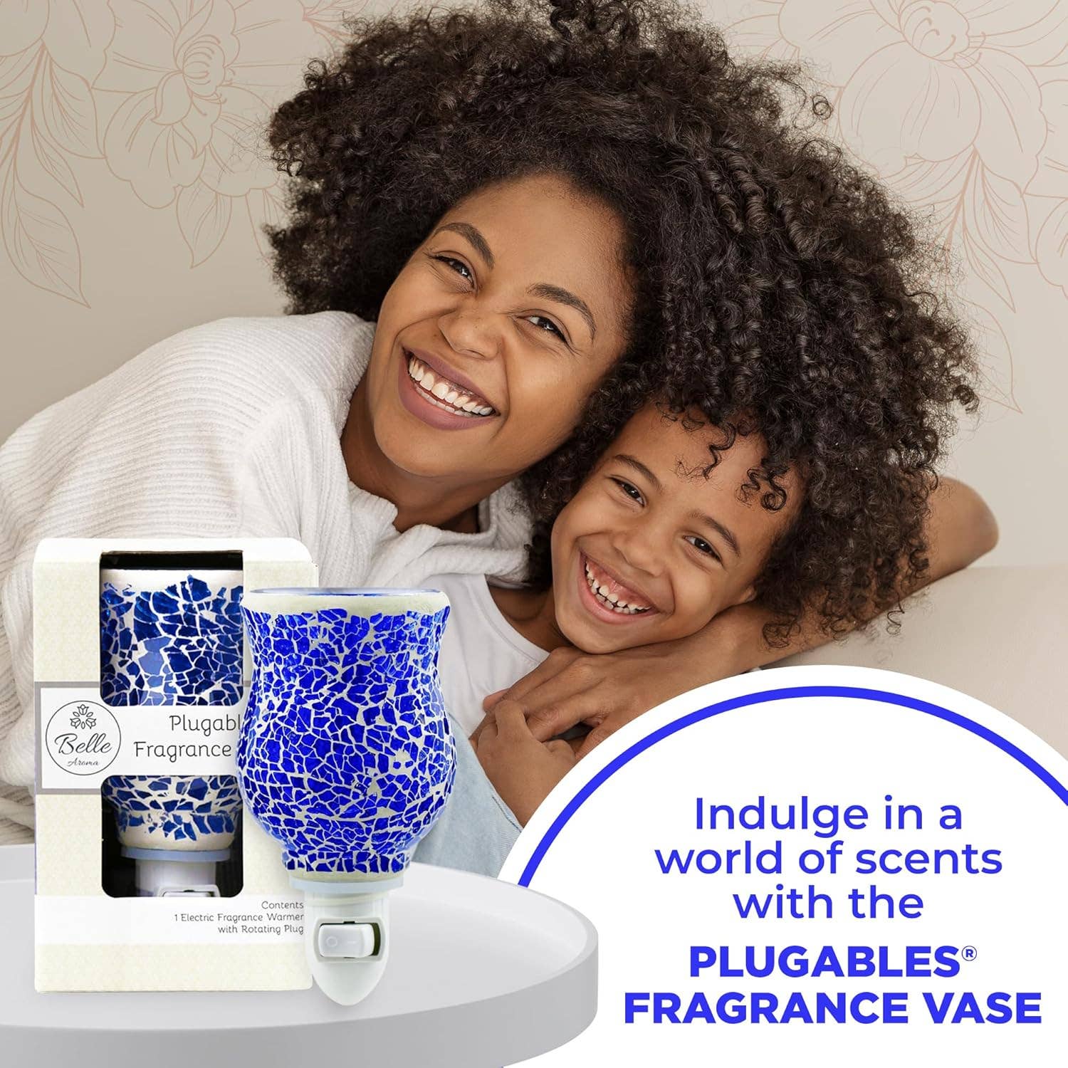 Belle Aroma® - Wholesale Wax Warmer - Plugables® Fragrance Vase - Blue Mosaic Wax Warmer6
