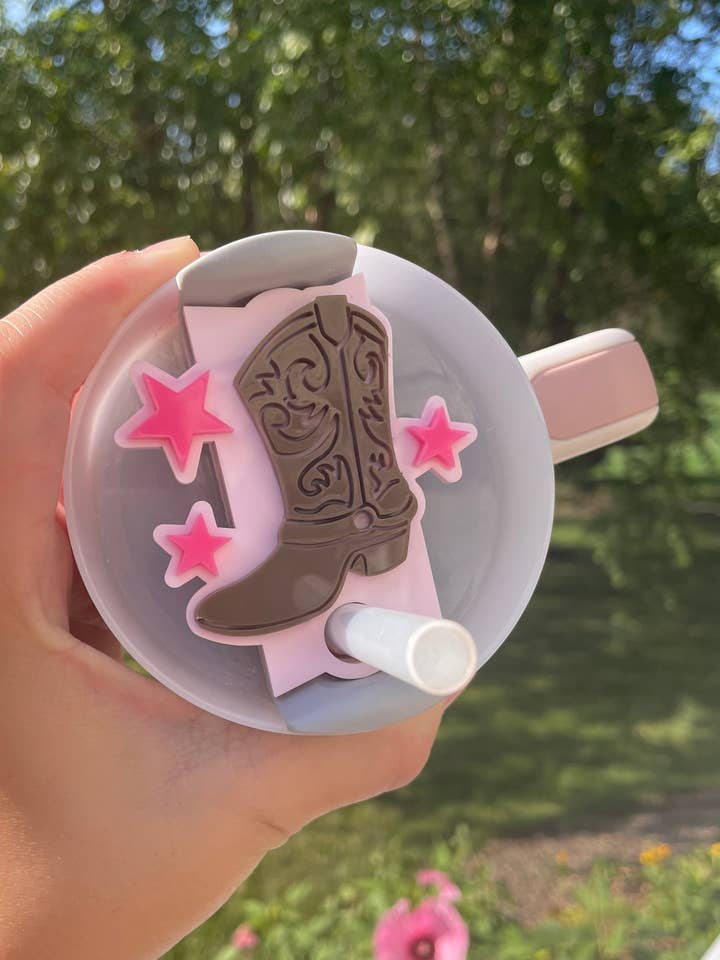 Girly Cowgirl Boot and Stars 30 and 40 ounce Stanley Topper for Waterbottles for wholesale by DesignedbyKendal