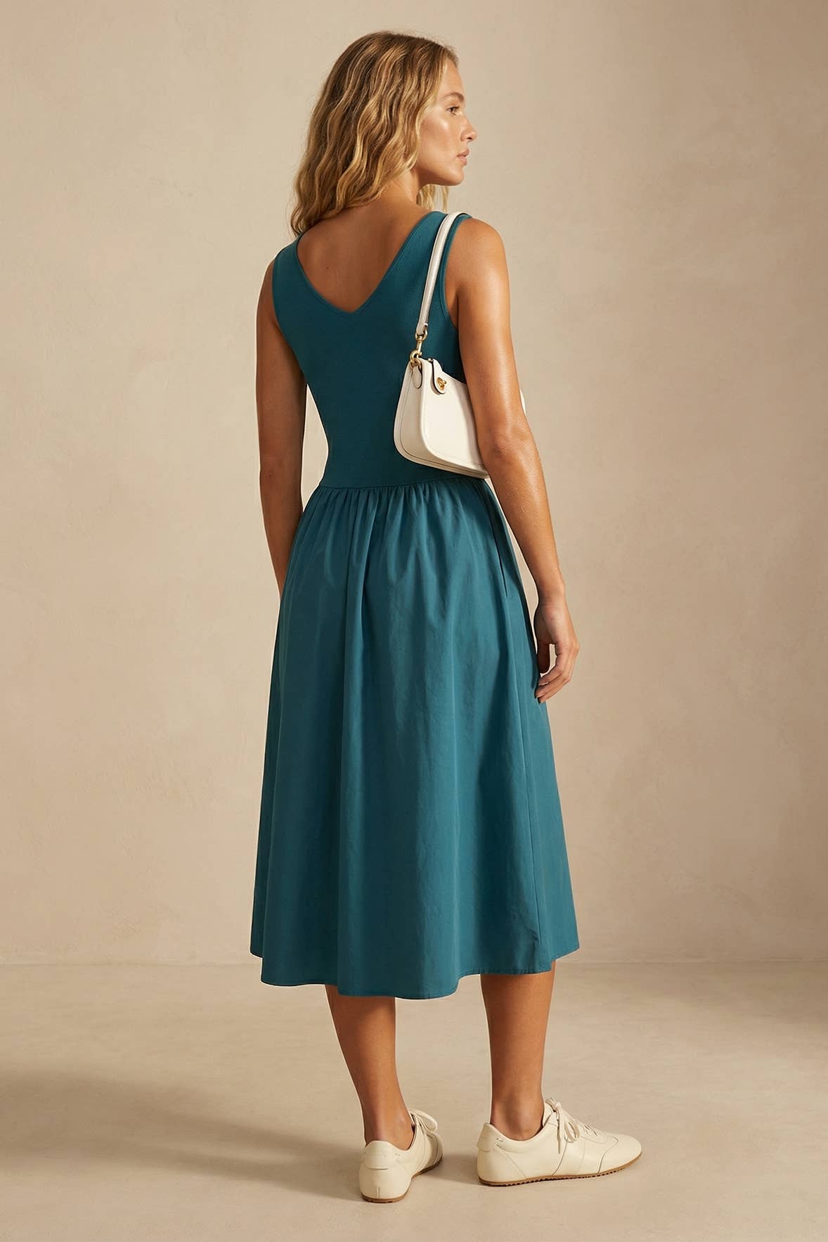 Naked Zebra – wholesale Dress – Women's – Sleeveless Neck Midi Dress4